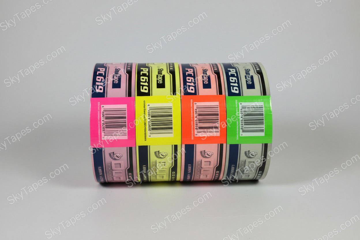 PC 619 Duck Pro® by Shurtape® Fluorescent Cloth Duct Tape | Fluorescent Yellow | 48mm x 55m | 9 Mil | Clean Removal