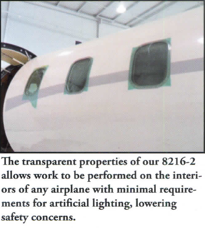 Mask-Off Protex 8216-2L Low-Tack Polyester Film | 2 Mil Transparent Green | Boeing BAC 5034 | Airbus AIMS 12-6-001