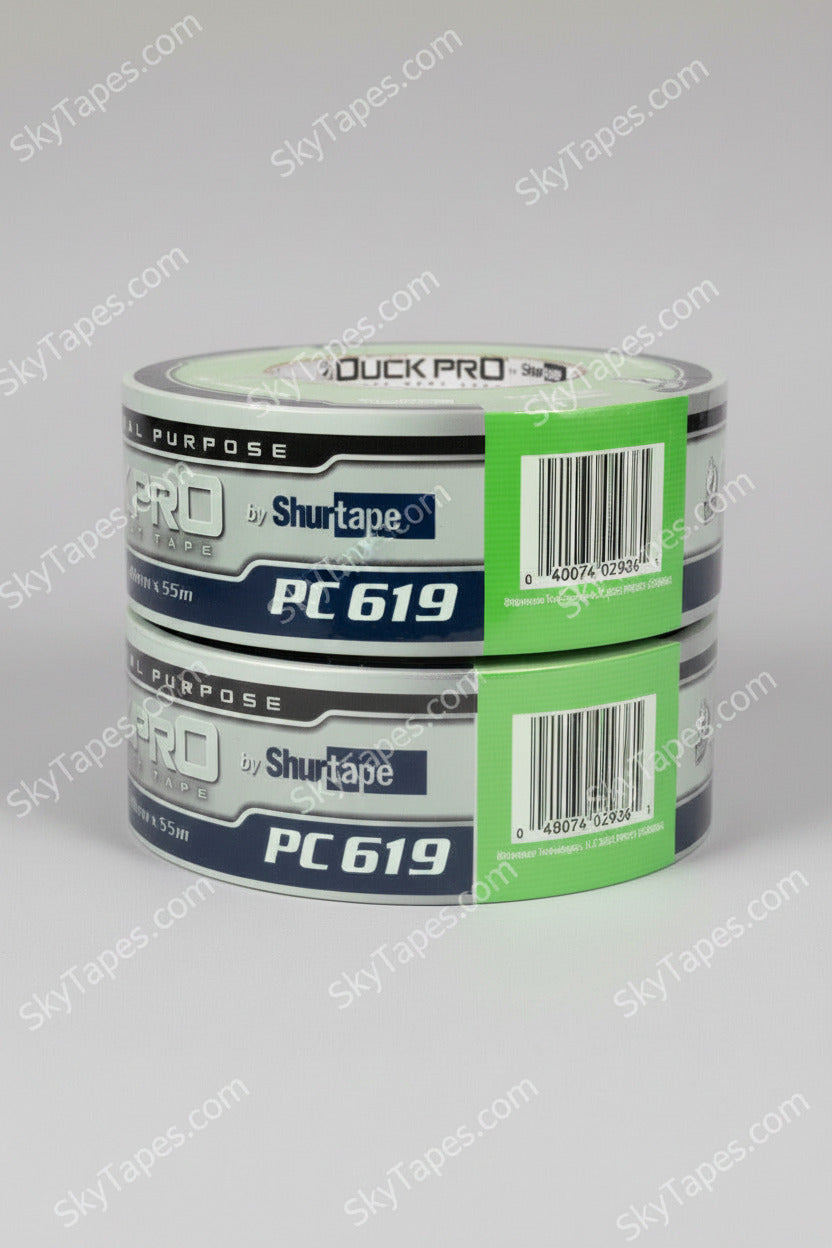 PC 619 Duck Pro® by Shurtape® Fluorescent Cloth Duct Tape | Fluorescent Green | 48mm x 55m | 9 Mil | Clean Removal