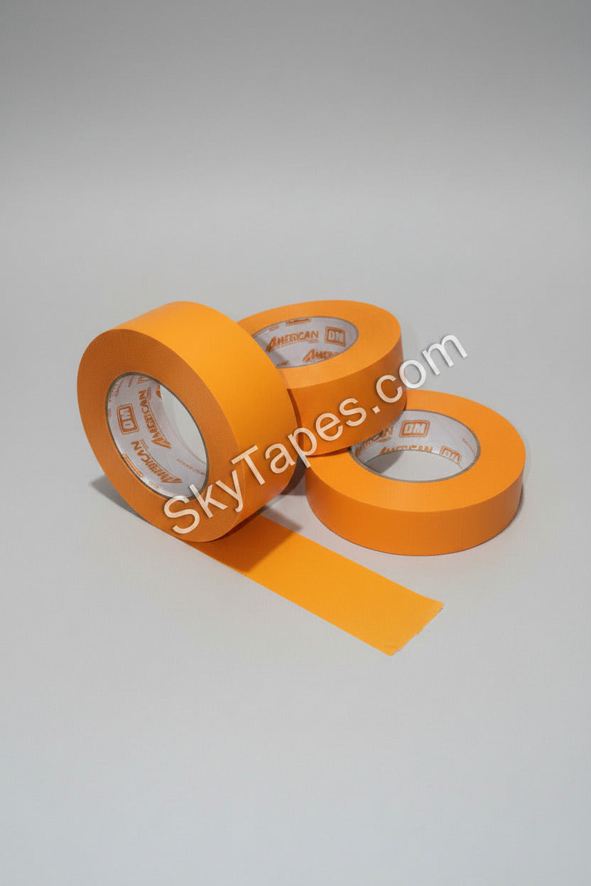 American® Orange Mask® OM by IPG® High-Temp Premium Paper Masking Tape | Orange | Multiple Sizes | 54.8m | Marine, Auto & Composites Grade | UV & Waterborne Compatible