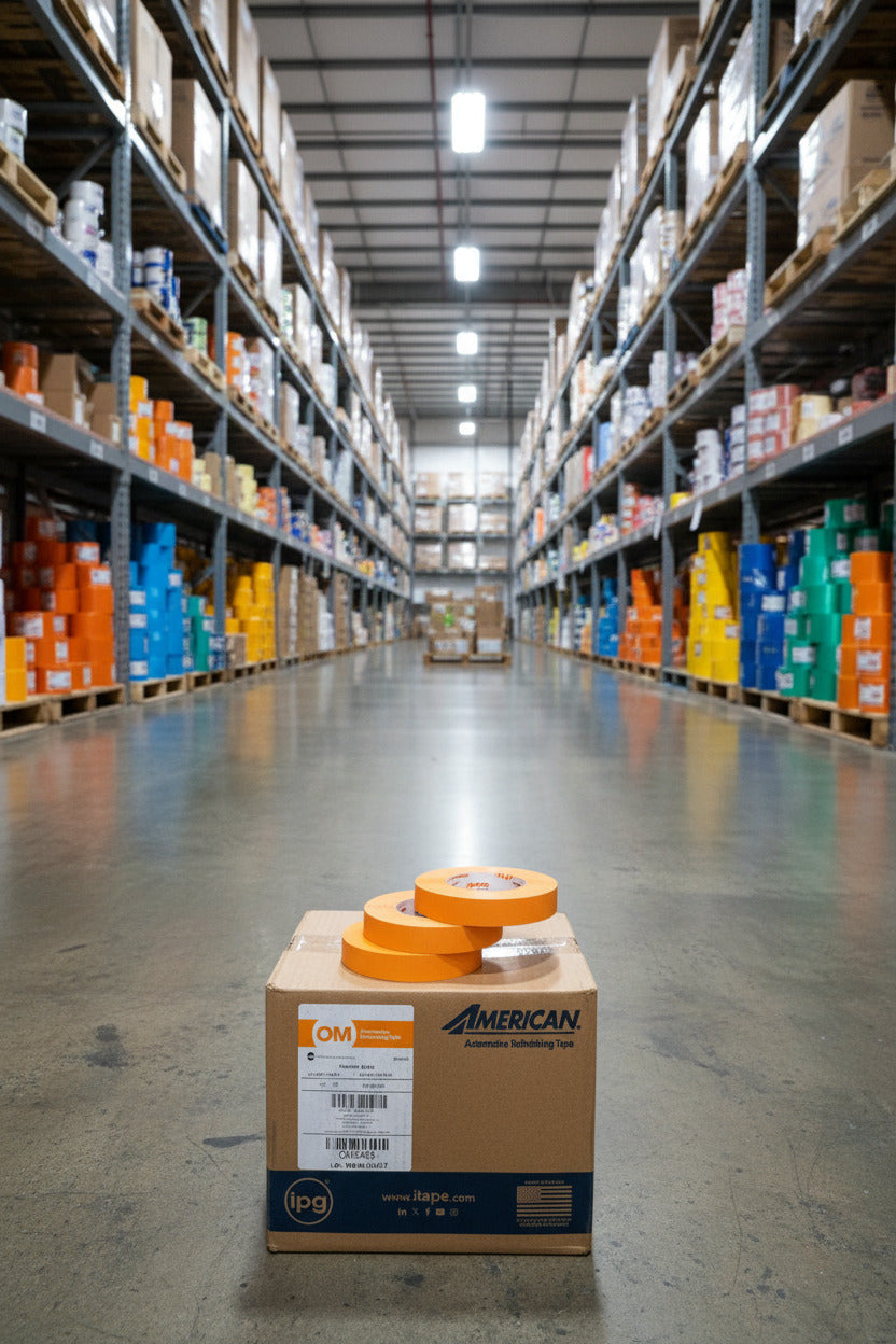 American® Orange Mask® OM by IPG® High-Temp Premium Paper Masking Tape | Orange | Multiple Sizes | 54.8m | Marine, Auto & Composites Grade | UV & Waterborne Compatible