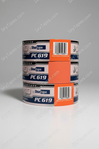 PC 619 Duck Pro® by Shurtape® Fluorescent Cloth Duct Tape | Fluorescent Orange | 48mm x 55m | 9 Mil | Clean Removal