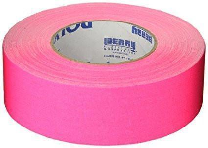 Polyken 510 Neon Fluorescent Gaffer Tape | UV Blacklight Reactive | Spike Tape | Neon Pink