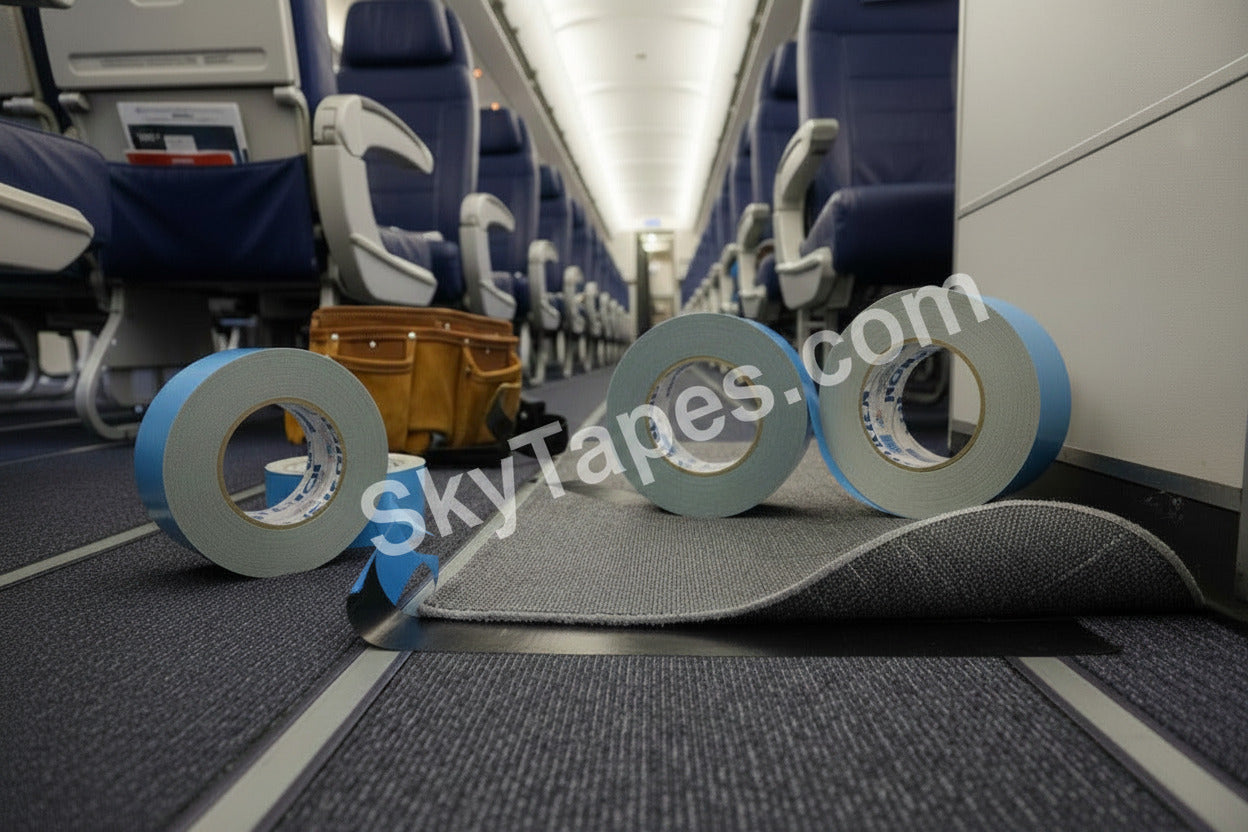 Polyken 108FR Flame Retardant Aircraft Carpet Tape | BMS 5-133