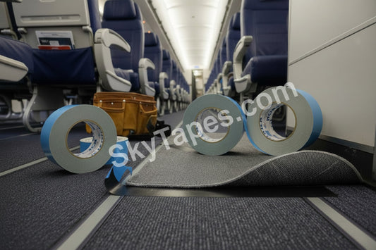 Polyken 108FR Flame Retardant Double-Coated Cloth Carpet Tape | BMS5-133 | FAR 25.853(a) | Aviation Grade