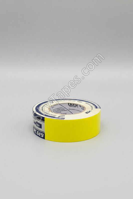 PC 619 Duck Pro® by Shurtape® Fluorescent Cloth Duct Tape | Fluorescent Yellow | 48mm x 55m | 9 Mil | Clean Removal