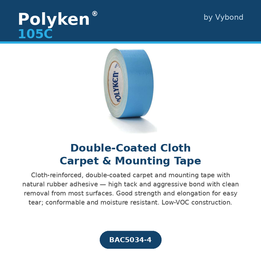 Polyken 105C Double-Coated Cloth Tape | Boeing BAC5034-4 | Carpet Tape