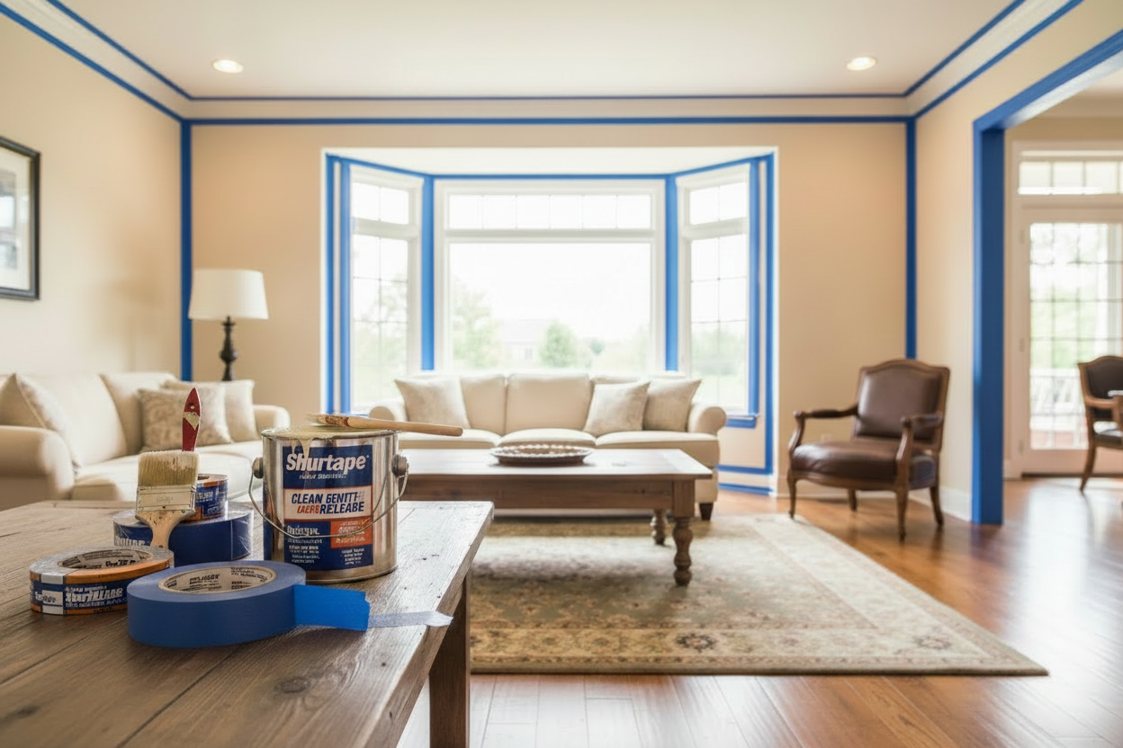 Shurtape CP-27 Living Room - All Blue Tape