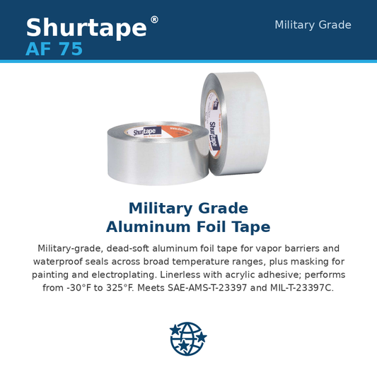 Shurtape AF 75 Military Grade Aluminum Foil Tape - Case